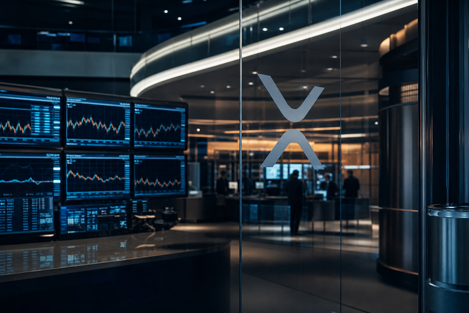 Realistisch redactioneel AI-beeld bij XRP-nieuws: Trump bedankt Ripple-CEO Garlinghouse tijdens bijeenkomst in Witte Huis