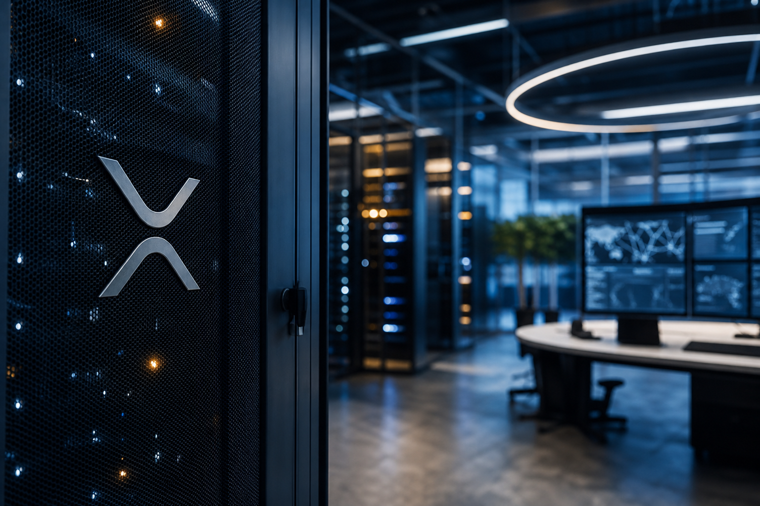Realistisch redactioneel AI-beeld bij XRP-nieuws: Ripple en Bitso breiden samenwerking rond peso-stablecoin uit